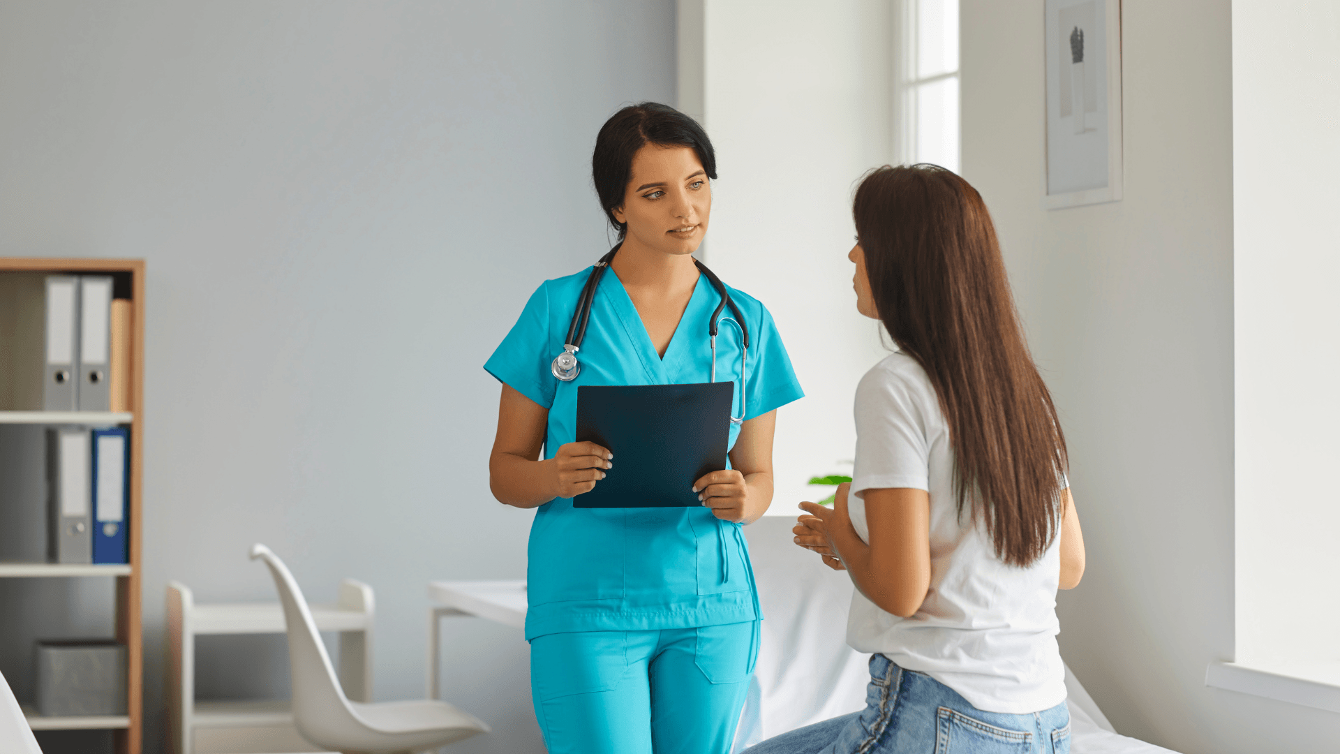 Medical provider performing rapid Chlamydia, Gonorrhea, and HIV testing at an urgent care clinic in Arizona
