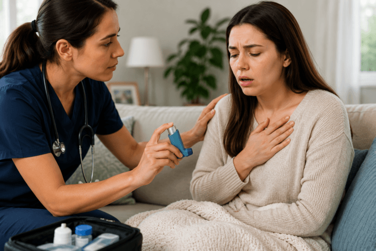 mobile urgent care doctor treating asthma at home in phoenix