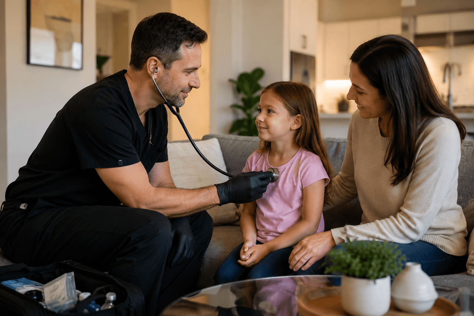 mobile urgent care provider treating the flu at home in phoenix