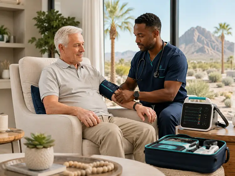 Full clinical assessment with portable diagnostics