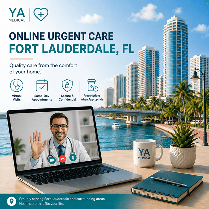 Fort Lauderdale FL online urgent care telehealth